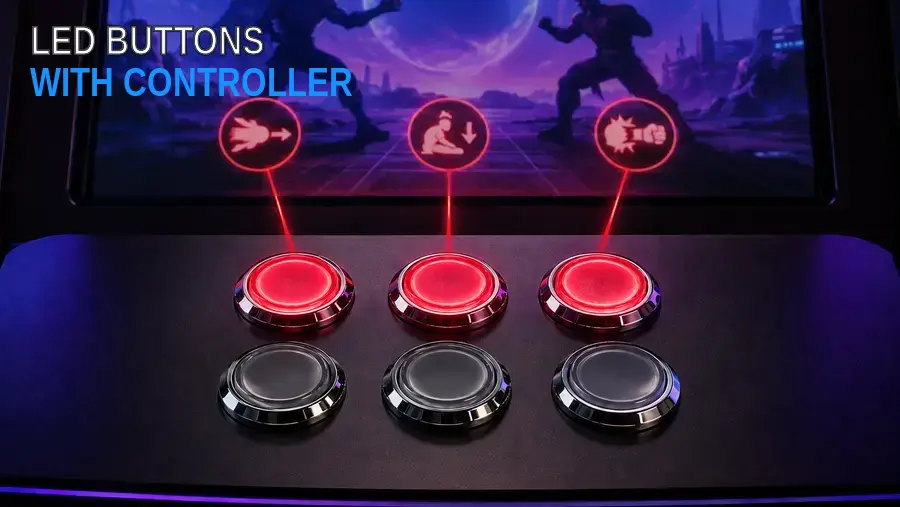 LED Buttons with Controller on a Phantom control panel