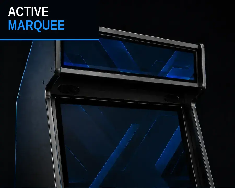 The active marquee screen above the main display