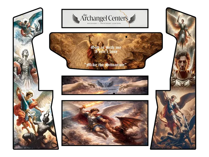Flat artwork panels for Archangel Centers