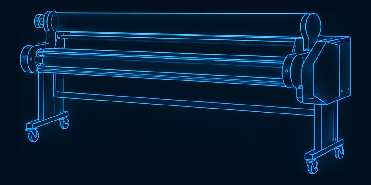 Line illustration of the laminator used to seal every print
