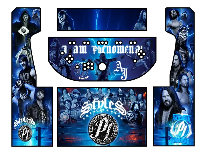 Flat artwork panels for AJ Styles — Phenomenal Arcade