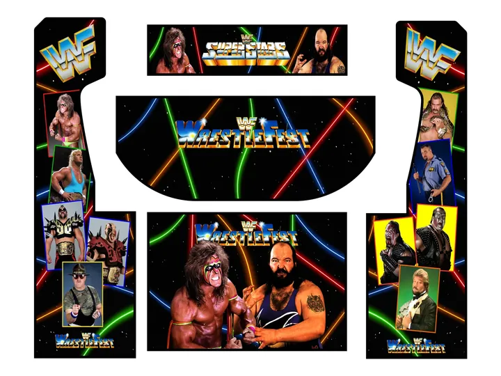 Flat artwork panels for Bronson Reed — Tsunami Arcade