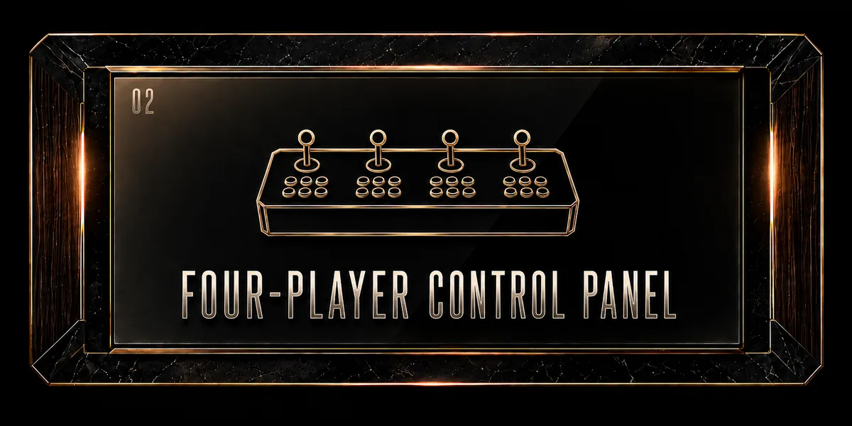 Four-player control panel