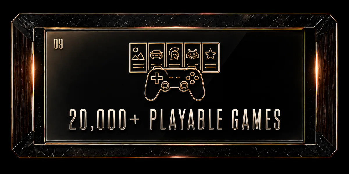 20,000+ playable games