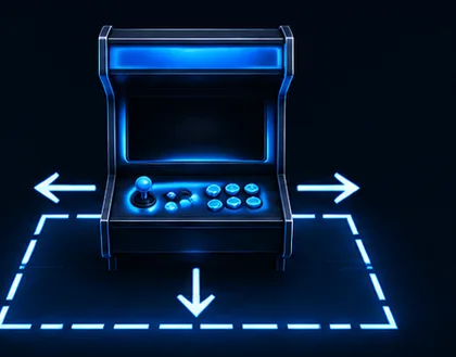 A cabinet standing inside a dashed floor-space outline