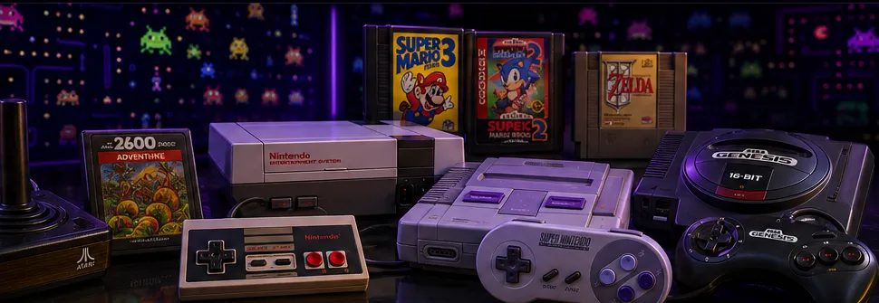 Consoles and games included in the Retro Gamer package
