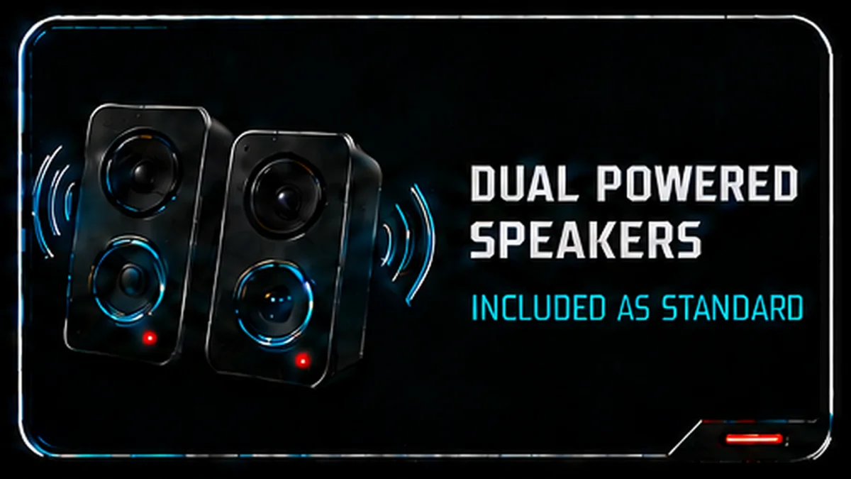 Dual powered speakers