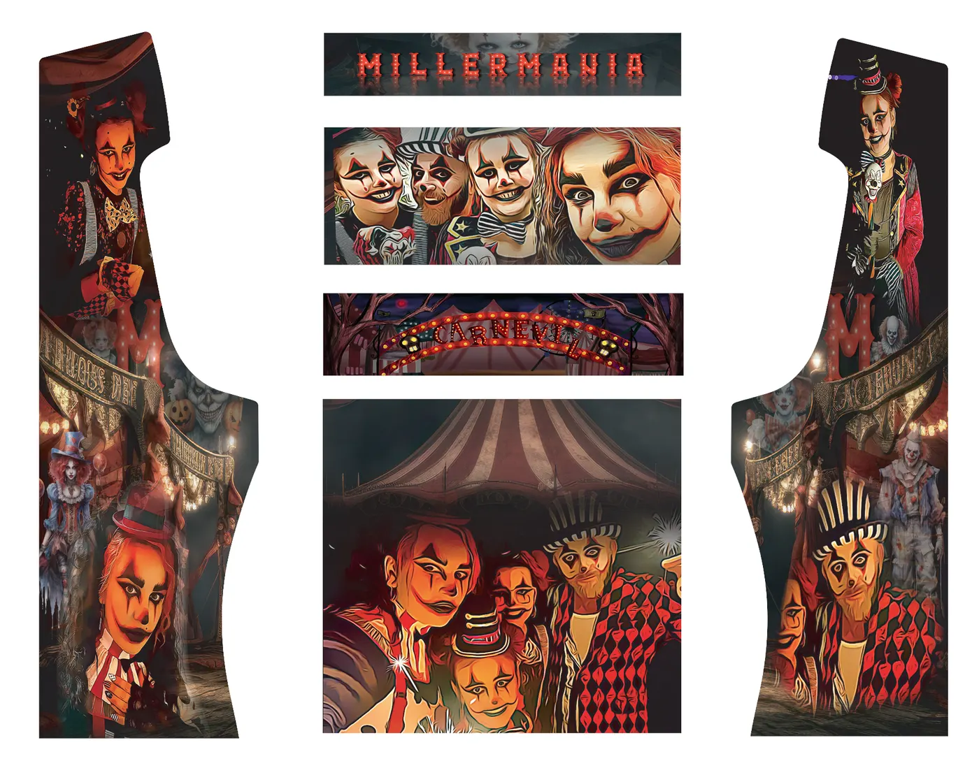 The custom wrap artwork for CarnEVIL