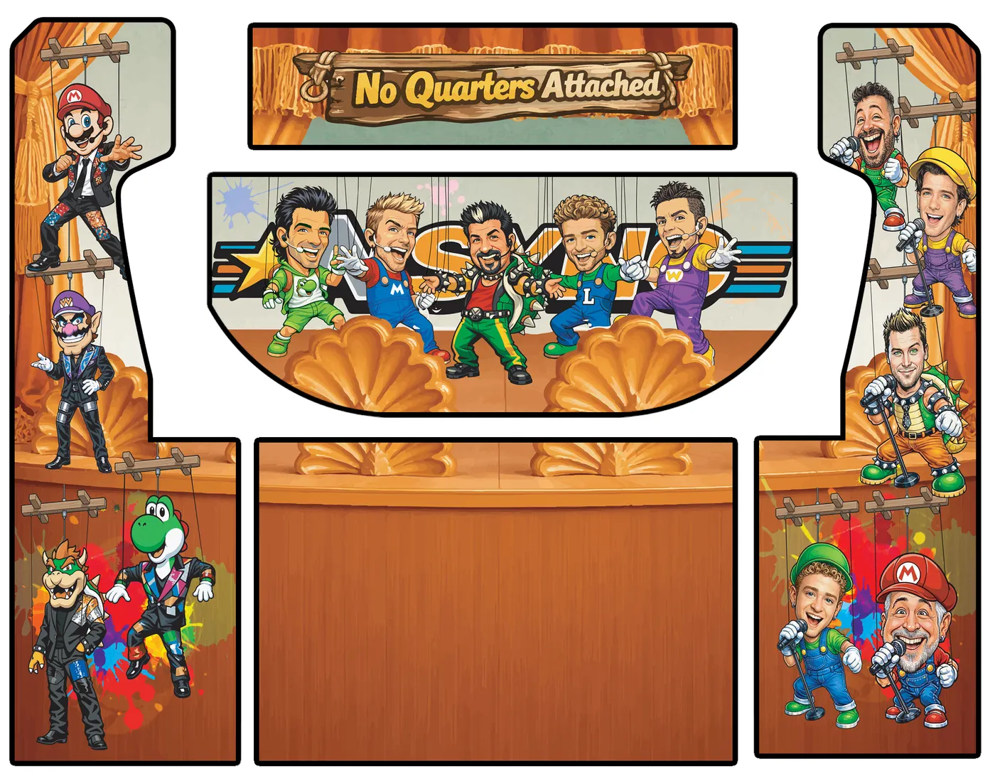 The custom wrap artwork for No Quarters Attached