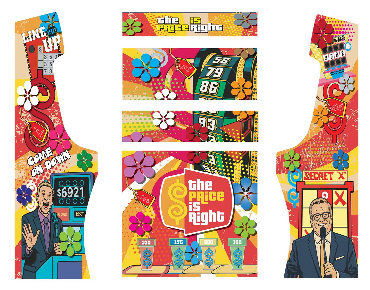 The custom wrap artwork for The Price Is Right arcade