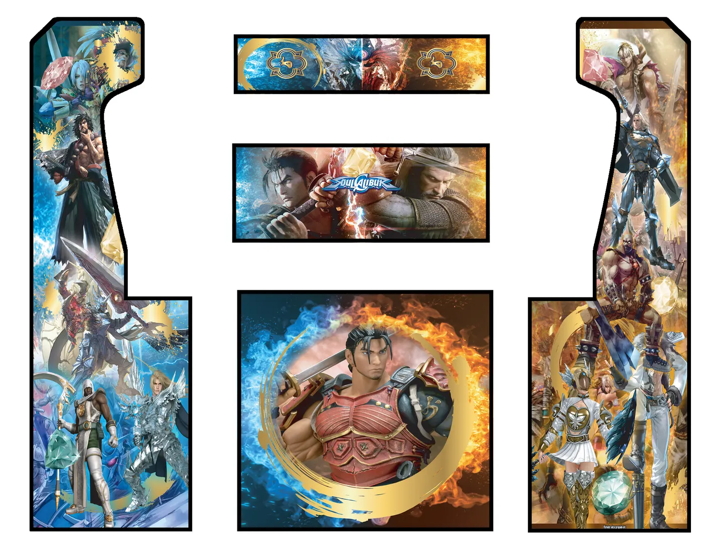 The custom wrap artwork for TraxNYC gold arcade