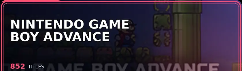 Nintendo Game Boy Advance — 852 titles