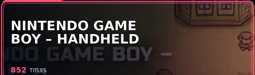 Nintendo Game Boy – Handheld — 852 titles